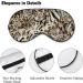 Animal Skin Leopard Spots Sleep Mask - Soft Light-Blocking Eye Cover for Women | Adjustable Tropical Leaves Design - Buy Online on GoSupps.com