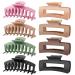 LuSeren Hair Clips for Women 4.3 Inch Large Hair Claw Clips for Women Thin Thick Curly Hair Big Matte Banana Clips Strong Hold Jaw Clips (Multi Color) Beige Pink Green Khaki Brown Black