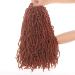 Xtrend 18 Inch 7Packs 18strands/pack Nu Soft Locs Crochet Braids Hair Copper Red Synthetic Dreadlocks Braiding Hair Fashion Goddess Distressed Faux Locs Curly Wavy Hair Extensions 350# 18 Inch (Pack of 7) 350# - Buy Online on GoSupps.com