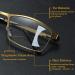 Zukky Multifocus Reading Glasses for Men & Women - Anti-Blue Light Semi-Metal Frame Gold (Size: 3.5x) - International Shipping Available - Buy Online on GoSupps.com