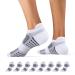 Falechay 8 Pairs Sneaker Socks Men's Sports Socks Women's Short Socks Unisex Breathable Cotton Running Socks 35-38 8*White
