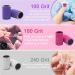 300 Pieces Grinding Sleeve Nail Miller Set - Coarse & Fine Grain Tapes (100# 180# 240#) with 2.35mm Mandrel Bits - Manicure Grinding Cap Box - Buy Online on GoSupps.com