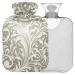 Naanle hot hot water bottle with reference paisley flower white transparent hot water bottle heat bottle for back pain relief handfoot warmer neck warmth and cold therapy 2l