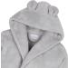 Baby Boy Girl Plush Fleece Dressing Gown Robe 6-12 Months Grey - Soft, Cosy & Warm Gift - Buy Online on GoSupps.com