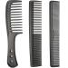 Limko Carbon Fiber Hair Combs Set Anti Static Styling Grooming Comb Heat Resistant Hairdressing Comb(Black-3PCS)