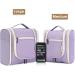 Women's Large Travel Hanging Toiletry Wash Bag Organizer - Light Purple Cosmetic & Makeup Case - Buy Online on GoSupps.com