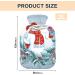Mnsruu Hot Water Bottle with Soft Cover - Snowman Design | Perfect 2L Christmas Gift for Women & Kids - Buy Online on GoSupps.com