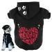 Fashion Dog Hoodie for Medium Dogs Boy Dog Sweatshirt for Small Dogs Girl Funny Embroidery Patterns All We Need is Love Dog Clothes with Buttons S All We Need Is Love Small
