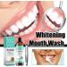 Coconut Mint Mouthwash for Whitening Teeth & Fresh Breath | Gum Care Set + Tongue Scraper | 100 ml - Buy Online on GoSupps.com