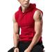Babioboa Men's Cherry Red Workout Hooded Tank Top - X-Large - Buy Online on GoSupps.com