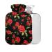 Red Roses Hot Water Bottle with Cover 1L Small Hot Water Bag for Pain Relief Headaches Neck and Shoulders BPA Free