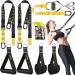 ScandiTech Rraining Kit Workout Straps for Home Adjustable Resistance Trainer with Handles Door Anchor and Carrying Bag for Gym