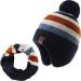 AHAHA Winter Hat Girls Earflap Beanie Pompom Knitted Hats 51 Rainbow Hat Set