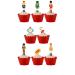 54 Stand Up Christmas Nutcracker Soldier Themed Edible Wafer Paper Cake Toppers Decorations