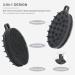 FRRETECH 2-Sided Silicone Body Brush | 2-in-1 Exfoliating Bath & Shampoo Brush | Durable Black Head Massager for Skin & Hair Cleaning - Buy Online on GoSupps.com