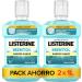 Listerine Listerine Menthol Mild Flavour (Pack of 2 x 1000 ml) Fluorine Cooling Mouthwash Alcohol-free Daily Use Mouthpiece Mouth El