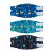 Cuteebone male washable dog diapers belly bands 3 pieces reusable dog belly band for male high-suction dog wrap DM11L-DE MOON & Universe & Rocket L (43-53.5cm)