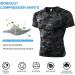 Men's Short Sleeve Compression Shirt - Cool Dry Workout T-Shirt for Gym and Running - Camo Black, Small - Buy Online on GoSupps.com