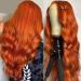 Ginger Orange Body Wave Lace Front Wig 22 inch Brazilian Remy Human Hair - HD Transparent Lace Frontal Wig for Black Women with Baby Hair - Buy Online on GoSupps.com