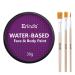 Erinde Purple Face Body Paint Professional Water Based Face Painting Kit for Kids & Adults Non Toxic Water Activated Single Cake Face & Body Paint Makeup Supplies for Halloween Cosplay SFX 30g