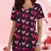 oelaio Valentine's Day Women's 2024 Spring Dress V-Neck Surb_Tops for Ladies Short Sleeve Casual Round Neck Love Heart T-Shirt - Buy Online on GoSupps.com