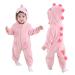 Doladola Unisex Kid's&Toddler's Costume Outfit Baby Boys Girls Flannel Animal Hooded Rompers Jumpsuit 3-6 Months Pink Shark