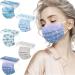 50PCS 3 Ply Disposable Face_Masks for Adults with Elastic Ear Loop Breathability Comfort Colors Floral Halloween M_ask (D020) - Buy Online on GoSupps.com