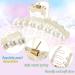 6-Piece Champagne Pearl Hair Claw Clips Set - Retro Non-Slip Barrettes for Women and Girls - Buy Online on GoSupps.com