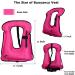 OMOUBOI Snorkel Vest for Adults - Inflatable Swim Safety Jacket for Diving, Snorkeling & Swimming (100-220 lbs) - Rose-red - Buy Online on GoSupps.com