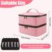 Movstriker Nail Polish Organiser Bag Double Layer Nail Varnish Storage Holds 30 Bottles and A Nail Lamp Traveling Nail Polish Storage Case Portable Nail Lipstick Beauty Tools Box(Pink) - Buy Online on GoSupps.com