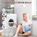 Wool Dryer Balls 6 Pack Reusable Natural Fabric Softener Ball Chemical-Free No Lint for Baby Clothes Laundry Balls for Dryer Anti Static Reduces Wrinkles and Saves Time (White) - Buy Online on GoSupps.com
