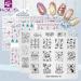 KADS 2pcs Christmas Nail Stamping Plate+2pcs 3D Nail Sticker Template Image Design Plates for Nail Art Decoration and DIY Nail Art ail sticker(2 Sticker + 2 Plate)