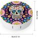 Flower Paisley Sugar Skull Round Case For Contact Lens Kit Storage Box with Mirror Printed - Buy Online on GoSupps.com