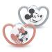 Nuk sucker space |6-18 months |Sucker with extra -gone ventilation openings |Silicon BPA-free |Disney Mickey and Minnie Mouse gray and pink |2 units