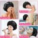 2pcs Black Satin Silk Bonnet for Curly Hair | Night Sleep Cap for Women - Buy Online on GoSupps.com