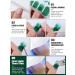 EBANKU Dark Green Glitter Gradient Gel Nail Strips - 20Pcs Waterproof Long-Lasting Real Gel Polish with Nail File | UV/LED Lamp Required - Buy Online on GoSupps.com