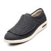 Men's Top Adjustable Diabetic Slipper Shoes Edema Swollen Wide Fit Wide Slippers Breathable Hospital Shoes Elder for Edema Arthritis Fasciitis Swollen Feet (Color : Grey Size : 12)