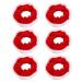 AOVNA 6 Pieces Christmas Hair Scrunchies Red Velvet Scrunchies with White Faux Fur Edge Elastic Hair Scrunchies Classic Christmas Hair Scrunchies