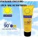 Mikabila (03)50g Sunscreen SPF 90 Sunscreen for Face and Body Moisturizing Sun Cream for Sensitive Skin UVA&UVB Protection Daily Hydrating Sunscreen Sun Protect & Moisture Sun Cream - Buy Online on GoSupps.com