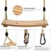 Pellor Wood Tree Swing Seat - Indoor Outdoor Rope Wooden Swing Set for Children & Adults - 17.7x7.9x0.6 inch - Burlywood - Buy Online on GoSupps.com