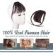BARSDAR Clip in Fringe Human Hair 100% Real Hair Extensions - Dark Brown Natural Color French Bangs with Temples for Women - Washable/Dye-able - Pack of 1 - Buy Online on GoSupps.com