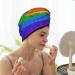 Colorful Glitter Rainbow Microfiber Hair Towel Wrap - Soft Super Absorbent Quick Dry Hair Cap for Long Curly & Thick Hair - Buy Online on GoSupps.com