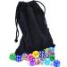 100 Piece 12MM Translucent 6 Sided Dice Set with Black Pouch - Ideal for Board Games - Buy Online on GoSupps.com