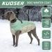 Kuoser Windproof Dog Coat - Reflective & Warm Jacket for Small & Large Dogs - Winter Outdoor Zippered XL Green - Buy Online on GoSupps.com