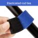 10 Fishing Rod Strap Velcro Belts - Elastic Fishing Rod Tapes with Buckle - Durable Black & Blue - Buy Online on GoSupps.com