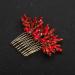 Deniferymakeup Women Dainty Simple Full Rhinestone Hair Comb Bride Wedding Hair Comb Bridal Hair Accessories Shiny Rhinestones Bridal Side Hair Combs for Women and Girls (Red) - Buy Online on GoSupps.com