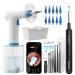 Electric Ear Wax Removal with 1080P Ear Camera Water Powered Ear Cleaner with 4 Mode Settings 10 Tips Wireless Otoscope with 6 LED Lights 8 PCS Earwax Removal Kit Set