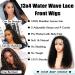 SLHUSE 24 Inch Water Wave Lace Front Wig for Black Women 200% Density Brazilian Virgin Human Hair- Pre Plucked with Baby Hair- Natural Color - Buy Online on GoSupps.com