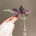Lesunbak Butterflies Tassel Grab Clip - Elegant Hairpin & Clip For Women Rhinestone Tassel Hair Chain Chic Hair Accessories Nonslip Grip Embellished With Rhinestones For Daily Use Purple - Buy Online on GoSupps.com