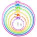 Caydo 6 Pieces Embroidery Hoops and 15 Needles  Plastic Circle Cross Stitch Hoop Ring Embroidery Circle Set  3.4 inch to 10.4 inch (Multicolor)